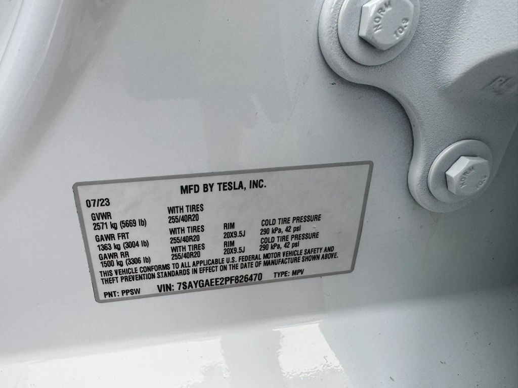 tesla model y 2023 7SAYGAEE2PF826470 image tesla model y 2023 7SAYGAEE2PF826470 image